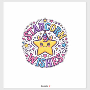 Sticker Vœux de licorne Starcorn Impression commerciale à