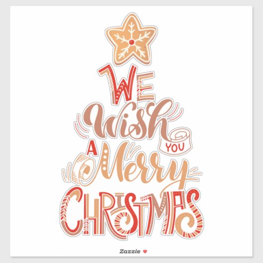 Sticker Voeux de Noël (Feuille)