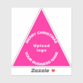 Sticker Vœux professionnels de Noël sur vinyle triangle ro (Feuille)