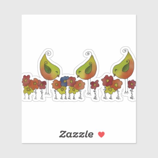 Sticker Vogelborte (Feuille)