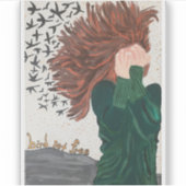 sticker Vogelvrije flacon (Voorkant)