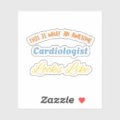 Sticker Voici à quoi ressemble un cardiologue génial (Feuille)