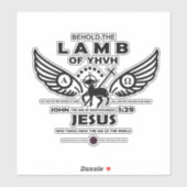 Sticker Voici l'agneau de YHVH (Feuille)