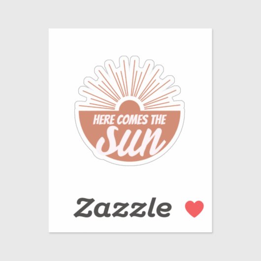 Sticker Voici le soleil (Feuille)