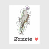 Sticker Voici Ma Baguette Magique - Main De Sorcière Gothi (Feuille)