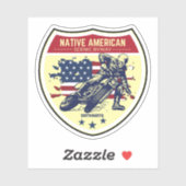 Sticker Voie pittoresque amérindienne Motorcycle (Feuille)