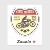Sticker Voie pittoresque amérindienne Motorcycle (Feuille)
