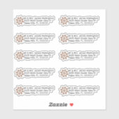 Sticker Voile de bateau à roue Adresse de retour (Feuille)