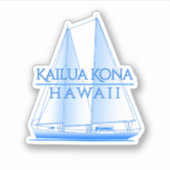 Sticker Voile nautique côtière de Kailua Kona (Devant)
