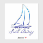 Sticker Voile nautique loin (Feuille)