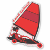 Sticker Voile terrestre en rouge Custom-Cut Vinyl (Devant)