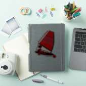 Sticker Voile terrestre en rouge Custom-Cut Vinyl (Couverture iPad)