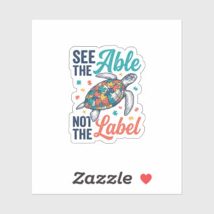 Sticker Voir la conception du t-shirt de sensibilisation a