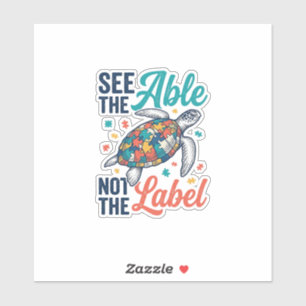 Sticker Voir le design du t-shirt de sensibilisation au pu