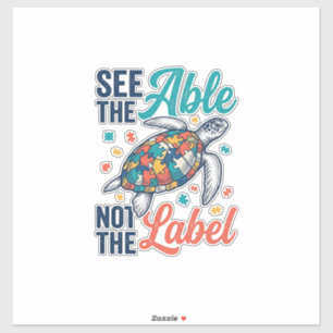 Sticker Voir le design du t-shirt de sensibilisation au pu