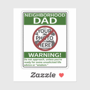 Sticker Voisinage personnalisable Papa Avertissement Xd Ou