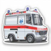 Sticker Voiture Ambulance Carton (Recto)