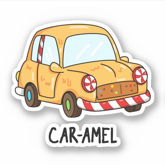 Sticker Voiture-amel Funny Candy voiture-jeu (Devant)
