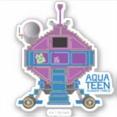 Sticker Voiture Aqua Ado Hunger Force Mooninites (Devant)