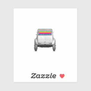 Sticker Voiture + arc-en-ciel