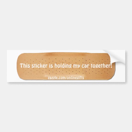 Sticker voiture Bandaid drôle (Devant)