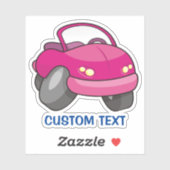 Sticker Voiture Carton Rose (Feuille)