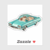 Sticker Voiture de concept atomique du milieu du siècle (Feuille)
