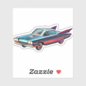 Sticker Voiture de concept atomique du milieu du siècle (Feuille)
