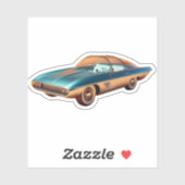 Sticker Voiture de concept atomique du milieu du siècle (Feuille)