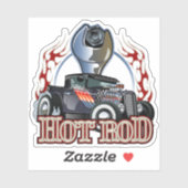 Sticker Voiture de dessin (Feuille)