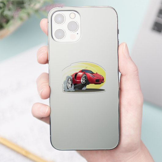 Sticker Voiture de dessin (Téléphone)