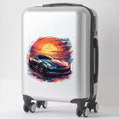 Sticker Voiture de sport de course stylisée (Sur valise)