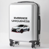 Sticker Voiture de sport vibrante avec éclaboussure de cou (Sur valise)