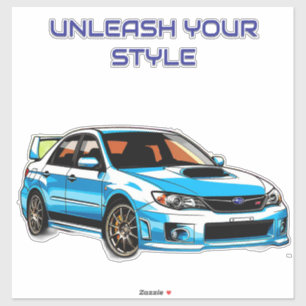 Sticker Voiture de sport vibrante avec éclaboussure de cou