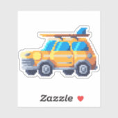 Sticker Voiture de voyage jaune (Feuille)