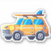Sticker Voiture de voyage jaune (Devant)