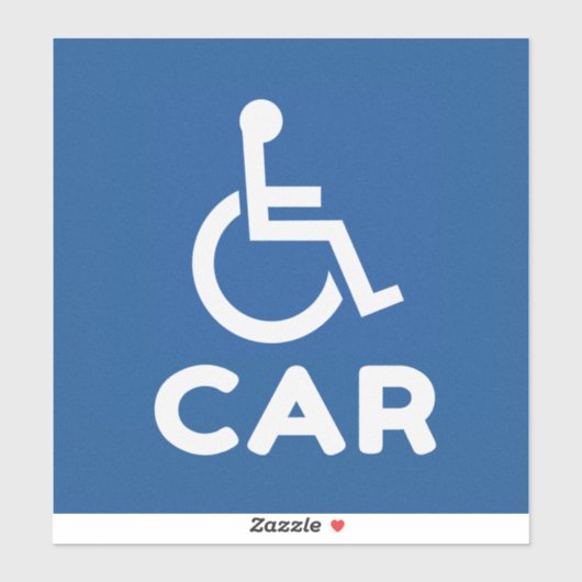 Sticker Voiture Handicapée (Feuille)