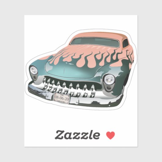 Sticker voiture hot rod (Feuille)