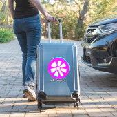 Sticker Voiture Neon Rim Rose Noir (Valise Insitu)