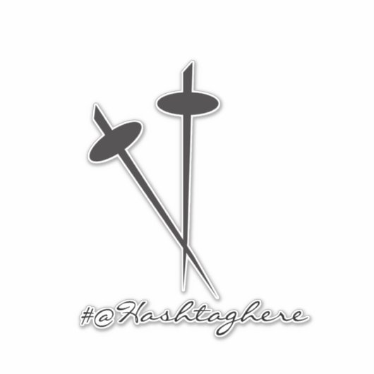 Sticker voiture Ninja Sword Black Name Script (Devant)