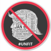 Sticker Voiture Nuage Anti-Donald-Trump (Devant)