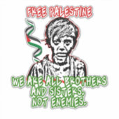 Sticker voiture Palestine, Drapeau Palestine Decal (Devant)