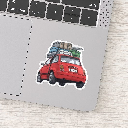 Sticker Voiture Red Fiat (Détail)