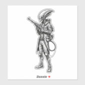 STICKER VOITURE SOLDIER ESPACE ALIEN (Feuille)