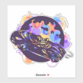 Sticker Voiture spatiale (Feuille)