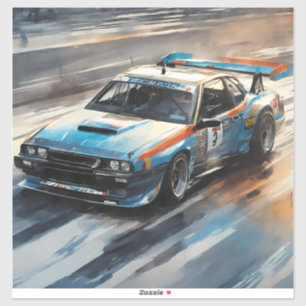 Sticker Voiture Sporty Blue Racing