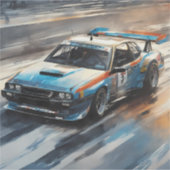 Sticker Voiture Sporty Blue Racing (Devant)