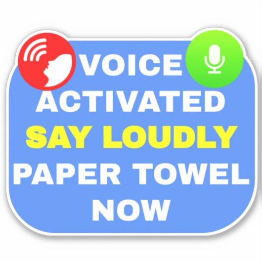 Sticker Voix Activé Dire Louisièrement Papier Serviette Ma (Devant)