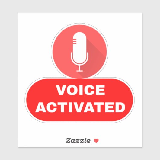 Sticker Voix rouge activée (Feuille)