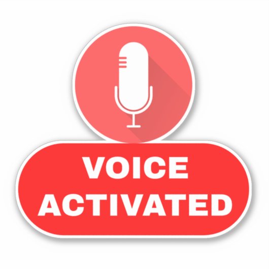 Sticker Voix rouge activée (Devant)